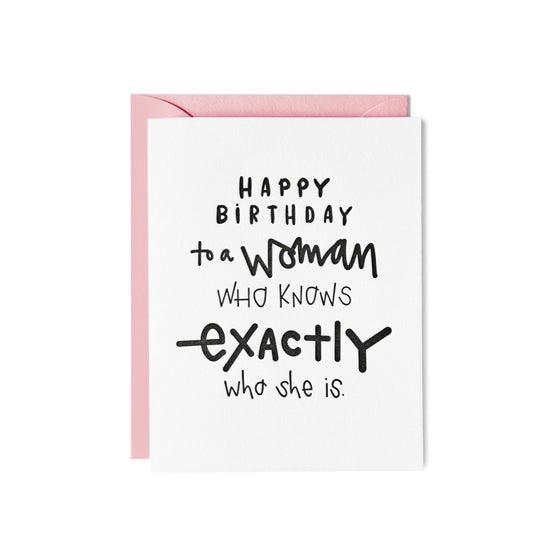 EXACTLY WHO SHE IS CARD